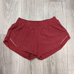 Lululemon Hotty Hot shorts red 4"